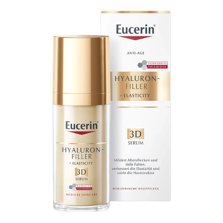 Eucerin Hyaluron Filler + Elasticity, 3D укрепляющая сыворотка с тиамидолом, 30 мл: цены и характеристики