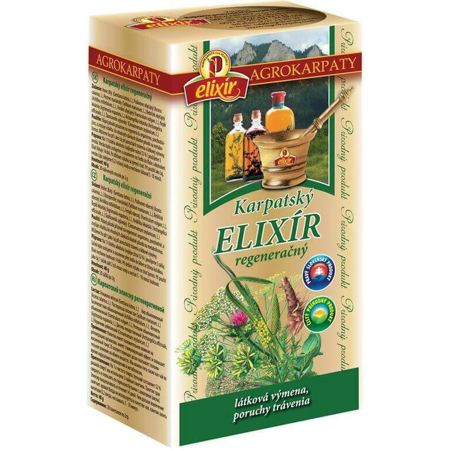 Регенеративний чай Agrocarps Carpathian ELIXIR в пакетиках 20 х 2 г: ціни та характеристики
