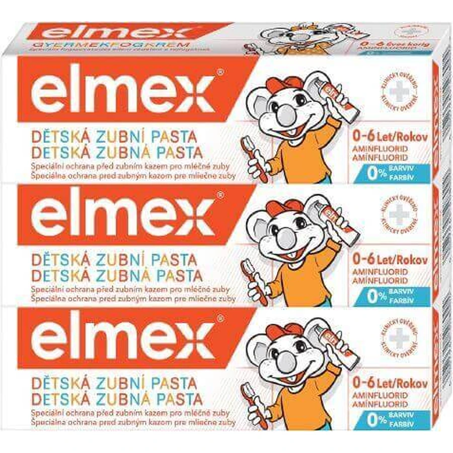 Зубна паста Elmex Kids Trio 3 x 50 мл: ціни та характеристики
