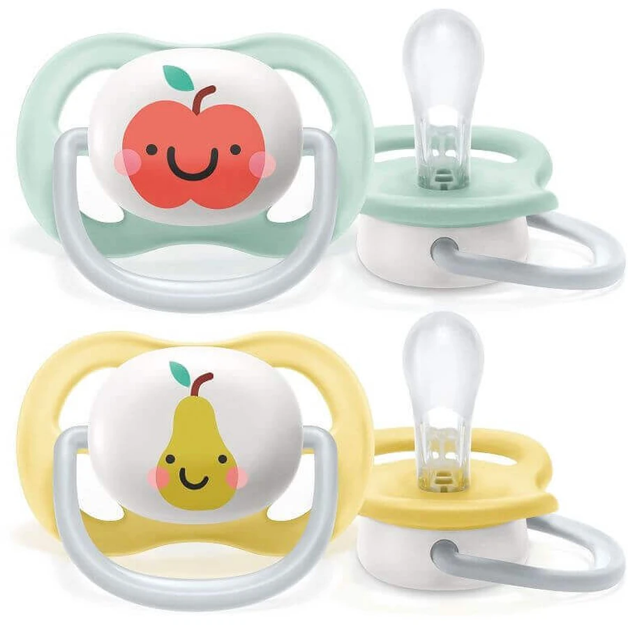 Пустышка Philips Avent Ultra air neutral 0-6м яблоко 2 шт.: цены и характеристики