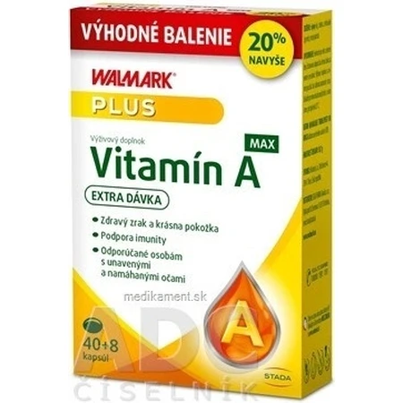 WALMARK Vitamin A MAX Christmas 1×48 cps, 40+8 navye: ціни та характеристики