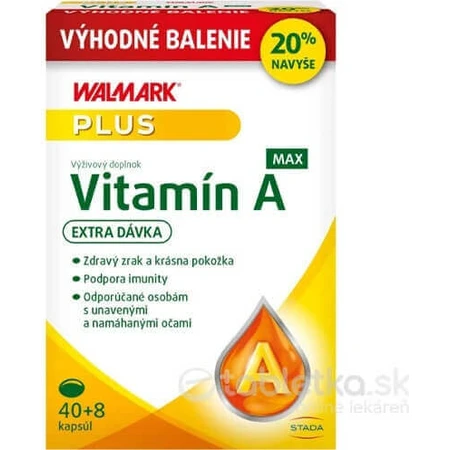 WALMARK Vitamin A MAX Christmas 1×48 cps, 40+8 navye: ціни та характеристики