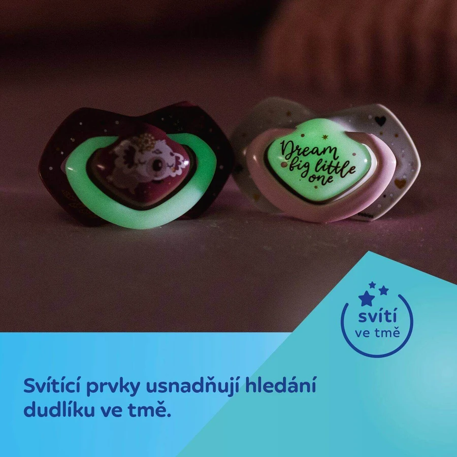 Canpol babies Sleepy Koala Набір симетричних силіконових пустушок Light touch 6-18м синій 2 шт: ціни та характеристики