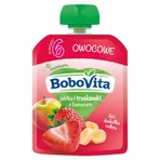 BoboVita Яблочно-клубнично-банановый мусс в тюбике, после 6 месяцев, 80 г КОРОТКИЙ ДЕНЬ: цены и характеристики