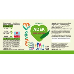 MyVita, краплі для дітей та дорослих ADEK Family, 30 мл
