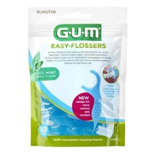 Зубные нити Easy Flossers с мятным вкусом, 50 штук, Sunstar Gum