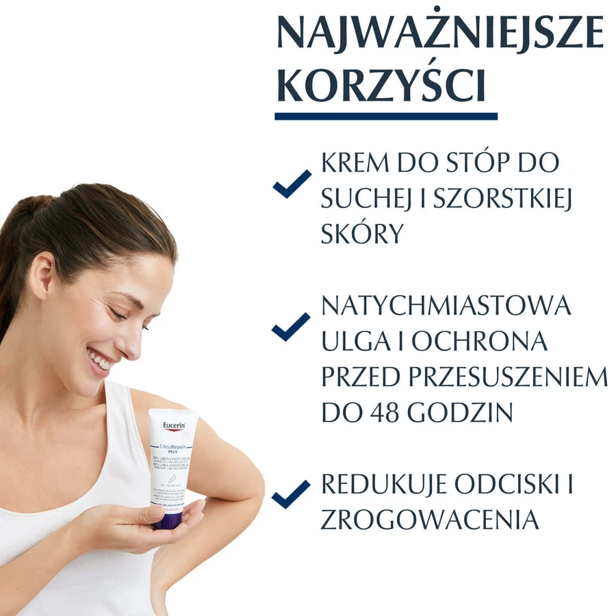 Eucerin UreaRepair Plus, крем для ніг з 10% сечовини для дуже сухої та огрубілої шкіри, 100 мл: ціни та характеристики