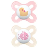 MAM Original, пустушка, силіконова, ортодонтична, Sealife, дівчинка, 0-2 місяці, 2 штуки, 2 шт.