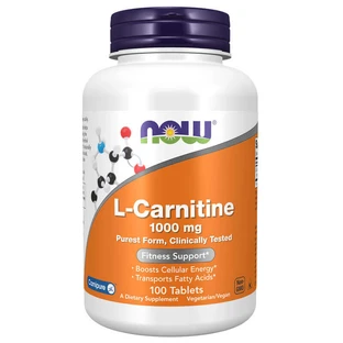 Now Foods L-Carnitine 1000 mg, L-Carnitine, 100 таблеток