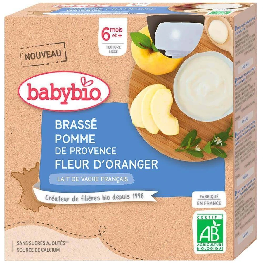 BABYBIO Брассе яблоко цветок апельсина 4х85 г 4х85 г: цены и характеристики