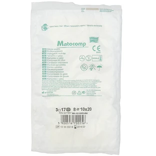 Марлева серветка Matocomp, 10 см х 20 см, Matopat