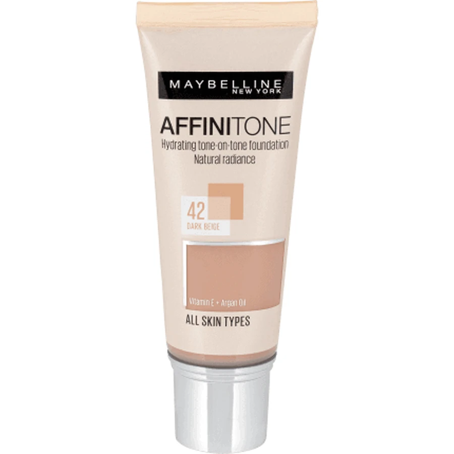 Тональний крем Maybelline New York Affinitone 42 Dark Beige, 30 мл: ціни та характеристики