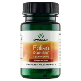 Swanson Folate Quatrefolic, фолієва кислота 400 г, 30 вегетаріанських капсул