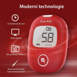 Розумний глюкометр Sinocare Safe AQ + аксесуар для моніторингу глюкози
