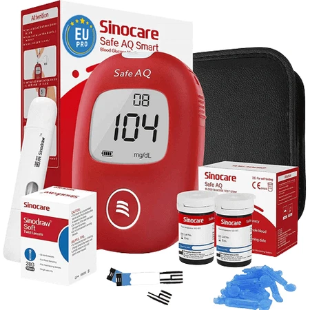 Розумний глюкометр Sinocare Safe AQ + аксесуар для моніторингу глюкози: ціни та характеристики