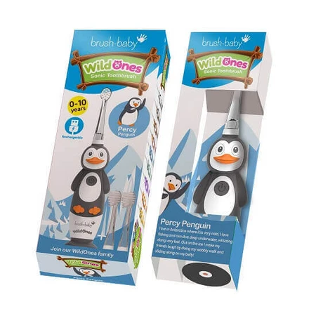 Перезаряжаемая электрическая зубная щетка Pinguin Wild Ones, Brush Baby: цены и характеристики