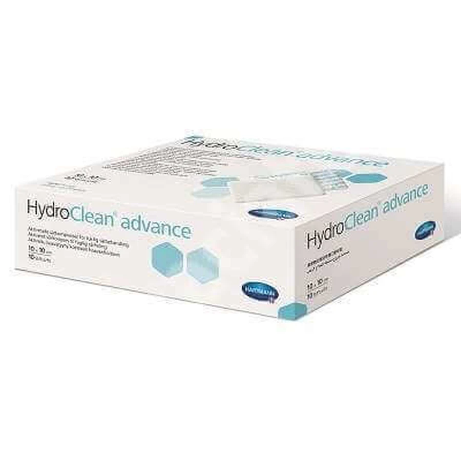 Активированная влажная лечебная повязка HydroClean Advance 10x10 см, 10 штук, Hartmann: цены и характеристики