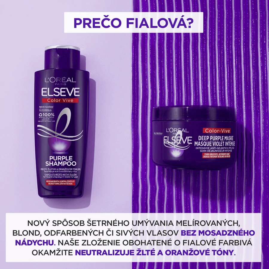 L'Oréal Paris Elseve Color Vive фіолетова маска 250 мл: ціни та характеристики