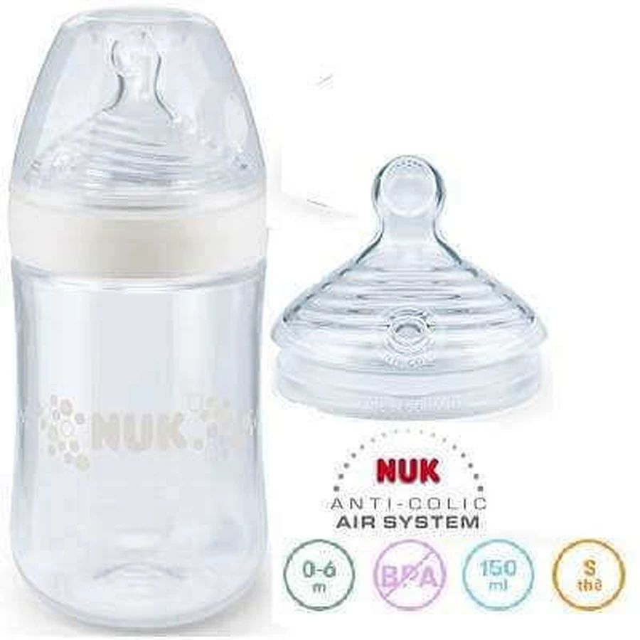 Пляшечка для годування Nuk Nature Sense, 0-6 місяців, 150 мл: ціни та характеристики
