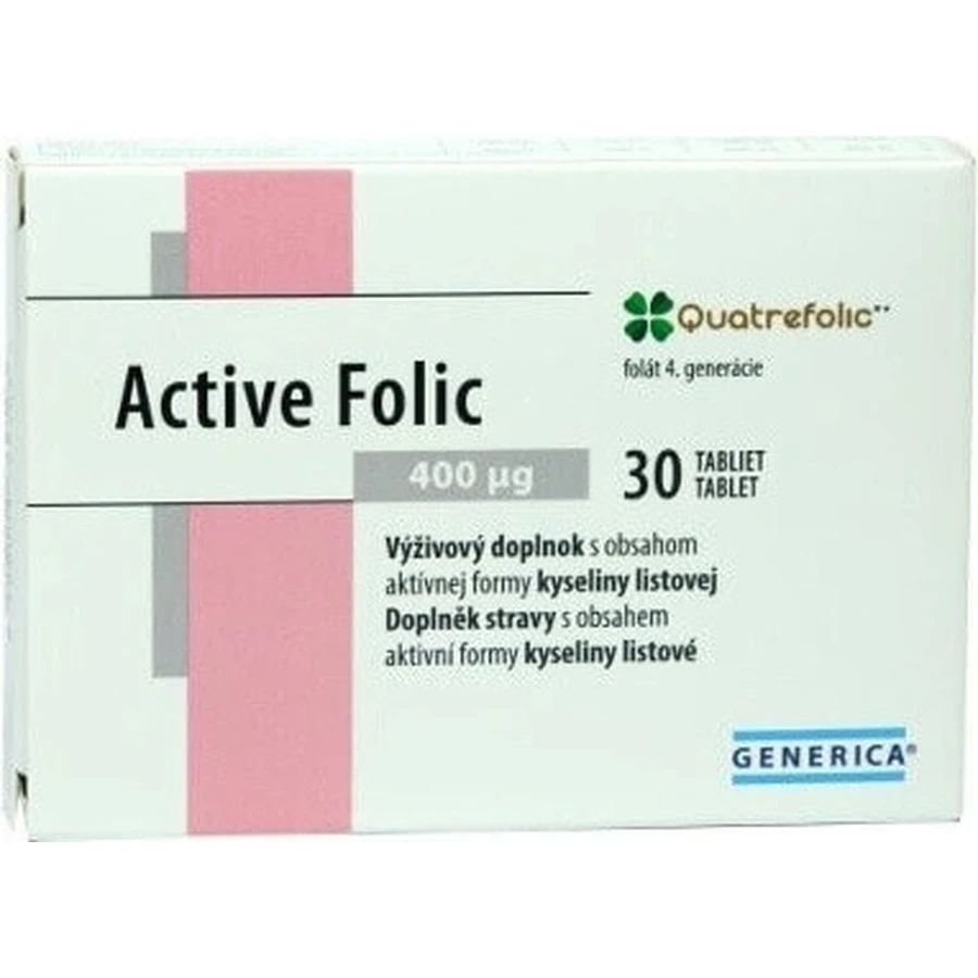 GENERICA Active Folic 1×30 табл, пищевая добавка: цены и характеристики