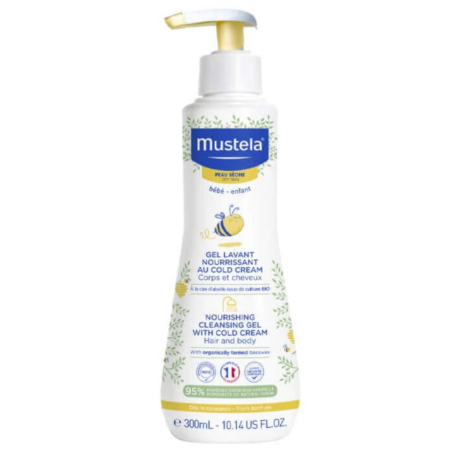 Живильний гель для вмивання з холодним кремом, 300 мл, Mustela: ціни та характеристики