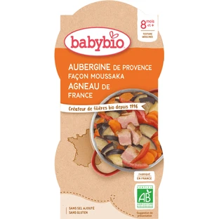 Babybio меню Бакланы в стиле Мусака с мясом ягненка 2 х 200 г