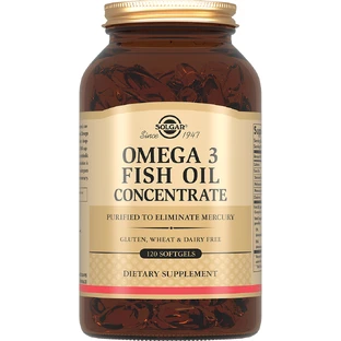 Концентрат риб'ячого жиру Solgar Omega 3 Fish Oil Concentrate капсули, №120
