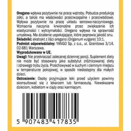Екстракт материнки 10:1 (90 капс.) Yango: ціни та характеристики