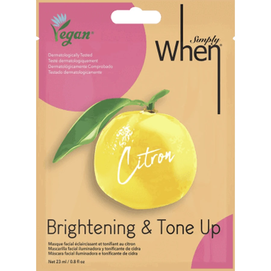 Маска для обличчя When Simply Citron Brightening & Tone Up, 23 мл: ціни та характеристики