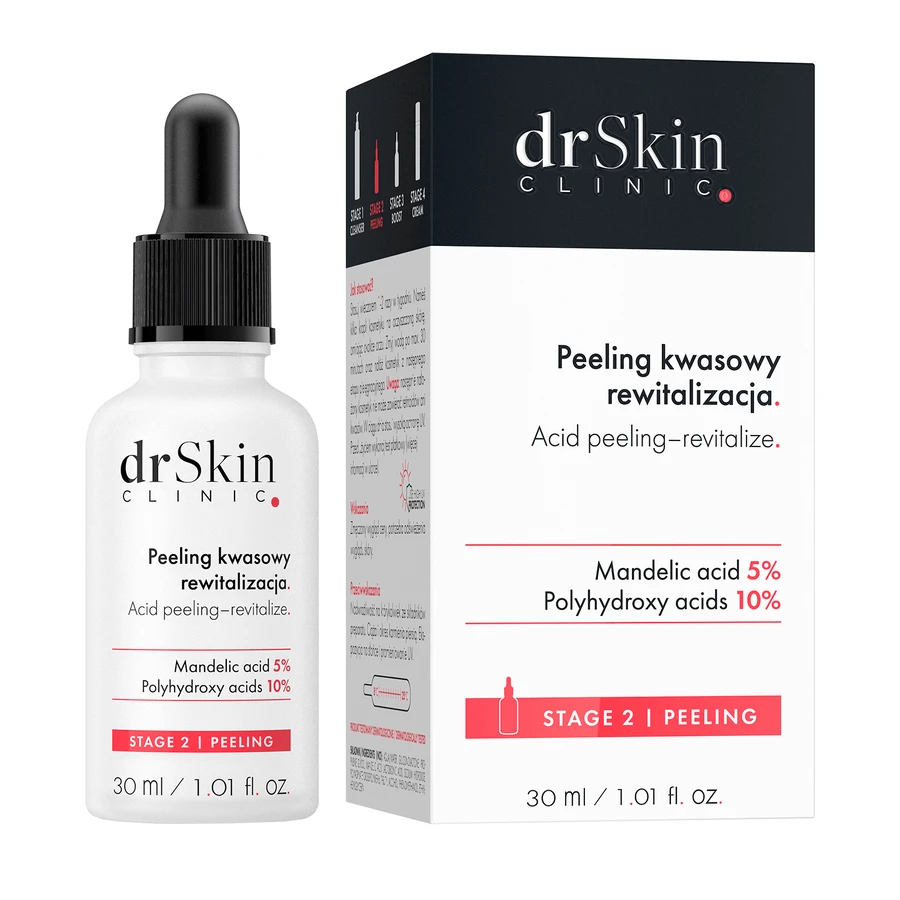 DrSkin Clinic, Кислотний пілінг, Ревіталізація, мандаринова кислота 5%, полігідроксикислоти 10%, 30 мл: ціни та характеристики