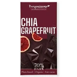 Шоколад Benjamissimo Organic Chia GrapeFruit 70% Chocolate Bar, чорний, 60 г