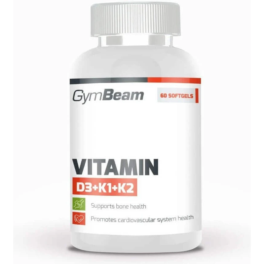 Gymbeam витамин d3+k1+k2 без вкуса 60cps 1×60 капсул без вкуса: цены и характеристики