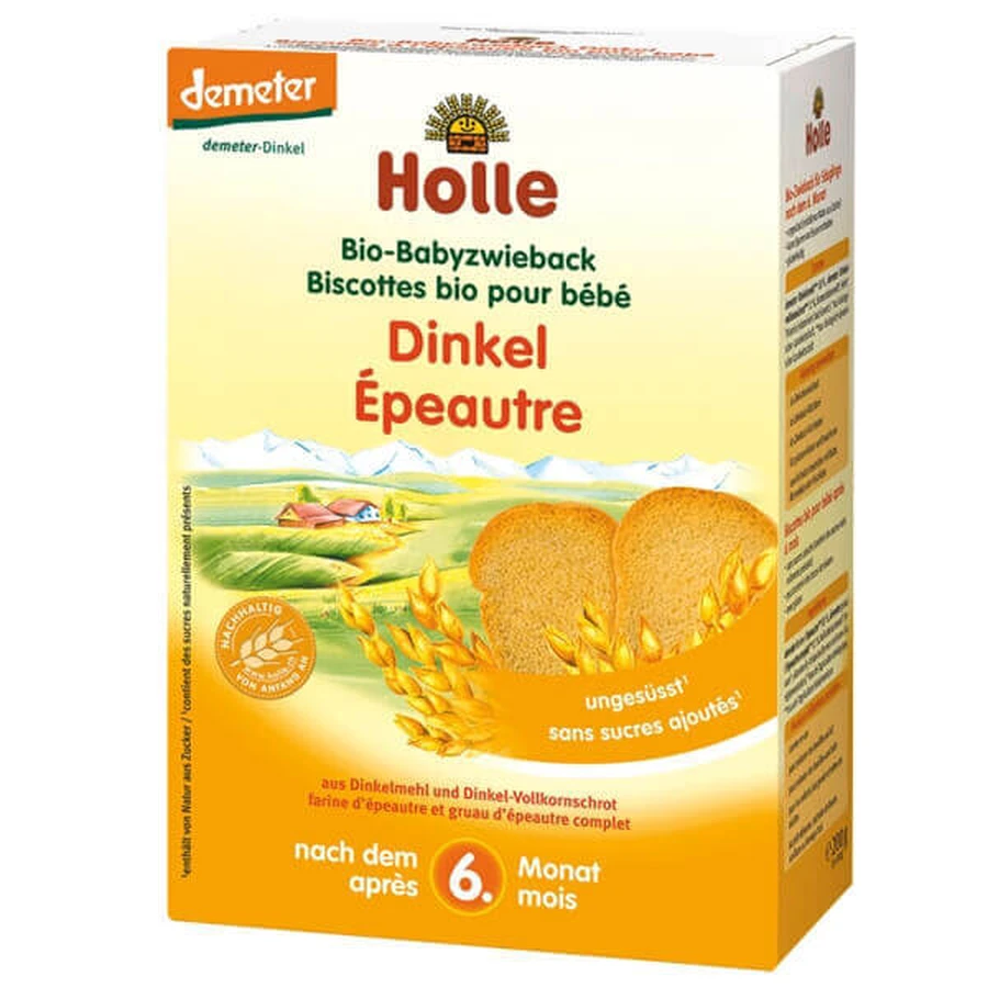 Печиво Holle Spelt Biscuits Bio, напівзернове, після 6 місяців, 200 г: ціни та характеристики