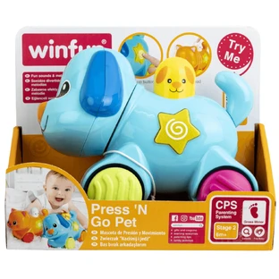 Интерактивный щенок, 6 месяцев+, голубой, Winfun