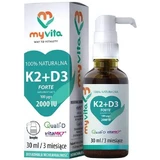 Витамин K2+D3 Форте MyVita K2 + D3 Forte капли, 30 мл