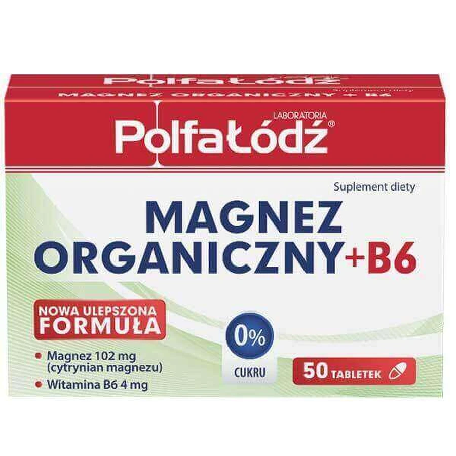 Laboratoria Polfaód Органический магний + B6, 50 таблеток: цены и характеристики