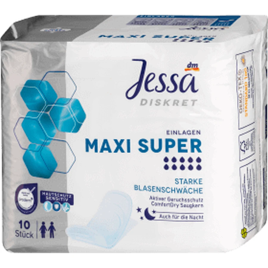 Jessa Впитывающие прокладки при недержании maxi super, 10 шт.: цены и характеристики