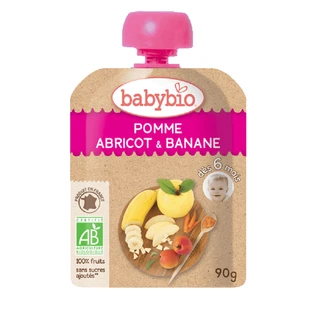 Пюре из яблок, абрикосов и бананов, 90 г, Babybio