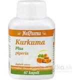 MedPharma Turmeric Plus piperine 1×67 cps, пищевая добавка