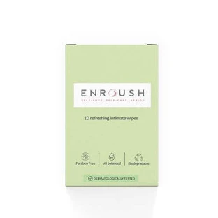 Биоразлагаемые интимные салфетки, 10 штук, Enroush