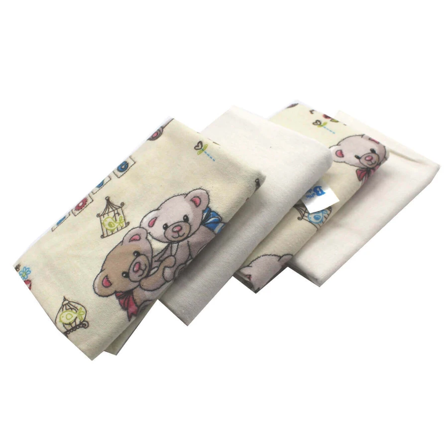 Пелюшка дитяча з малюнком ведмедика, 4 штуки, 70x80 см, Baltic Bebe: ціни та характеристики