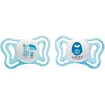 CHICCO Physio Light силиконовая пустышка для мальчика - тукан/тунец 2 шт, 2-6 м+ 1×2 шт, ортодонтическая пустышка: цены и характеристики