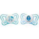 CHICCO Physio Light силиконовая пустышка для мальчика - тукан/тунец 2 шт, 2-6 м+ 1×2 шт, ортодонтическая пустышка