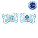 CHICCO Physio Light силиконовая пустышка для мальчика - тукан/тунец 2 шт, 2-6 м+ 1×2 шт, ортодонтическая пустышка: цены и характеристики