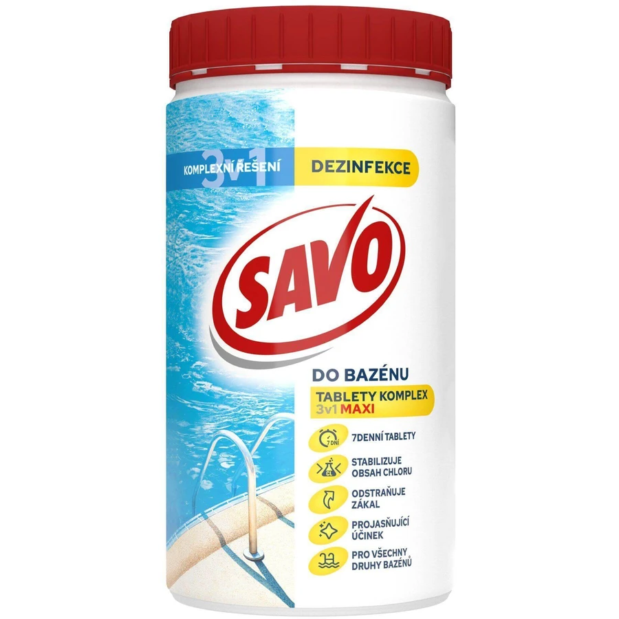 Savo хлорные таблетки для бассейна MAXI комплекс 3в1 1,2 кг: цены и характеристики