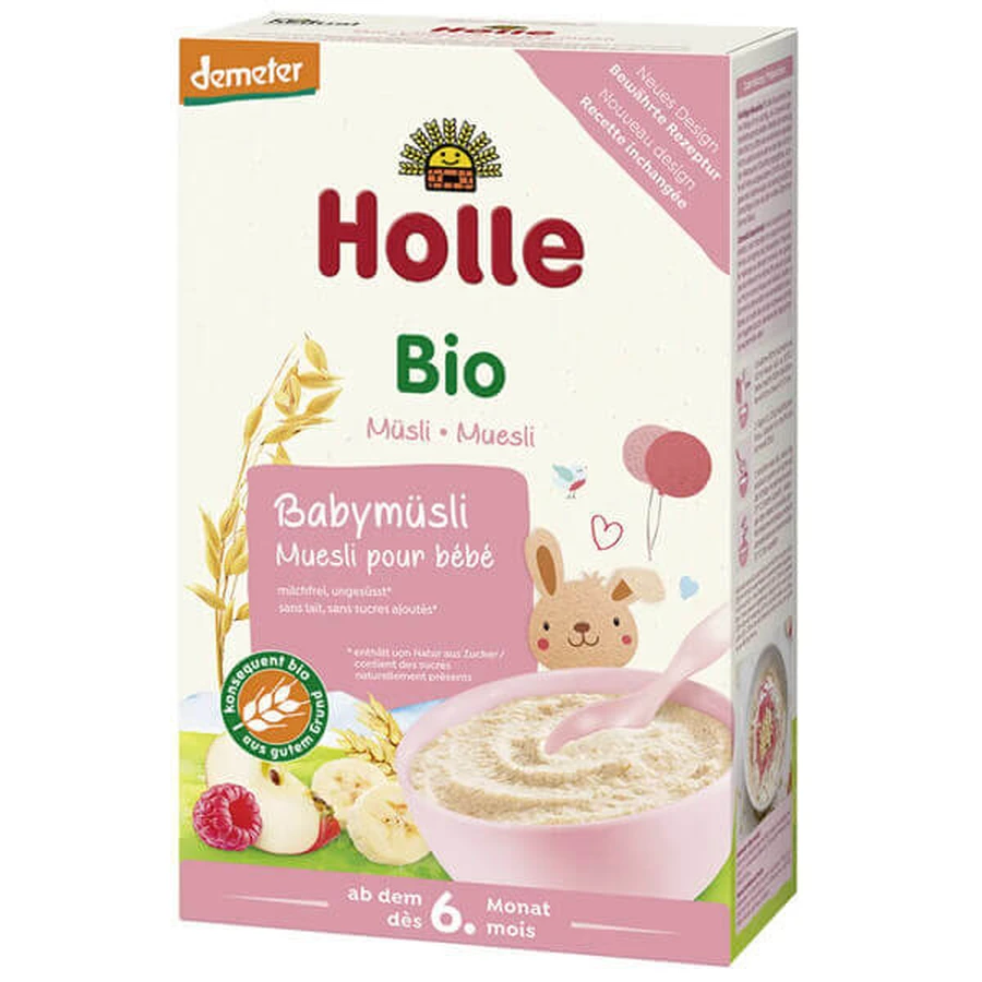 Суха безмолочна каша Holle Bio Мюслі з фруктами для дітей від 6 місяців, 250 г: ціни та характеристики