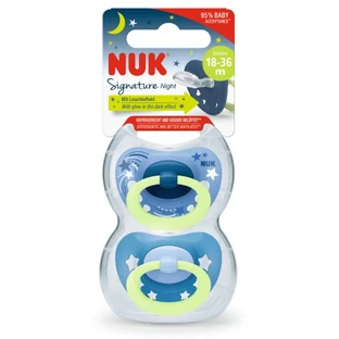 Пустушка Nuk Signature Night, силіконова, 18-36 місяців, 2 шт.