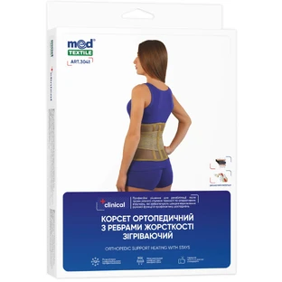 Корсет MedTextile 3041 ортопедический с ребрами жесткости согревающий, размер M/L