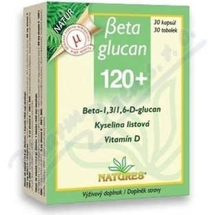 NATURES Betaglucan 120+ 1×30 cps, пищевая добавка