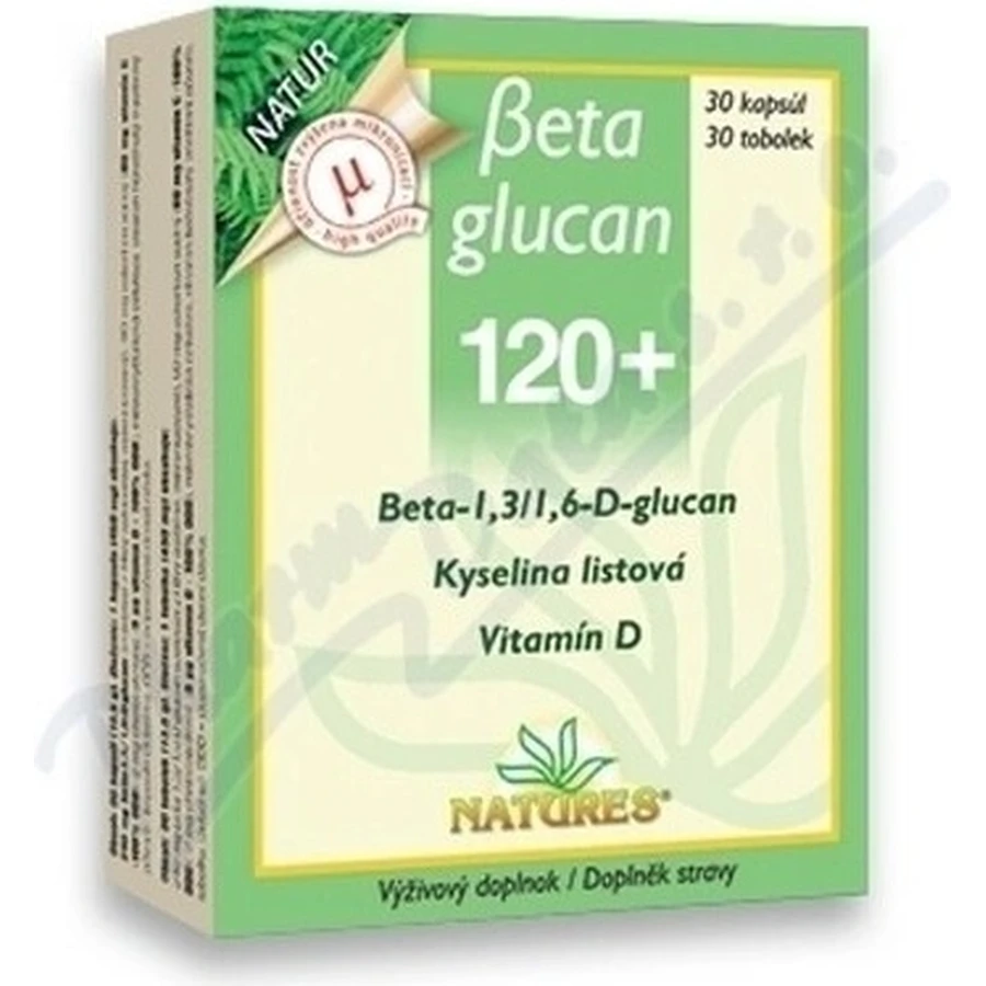 NATURES Betaglucan 120+ 1×30 cps, пищевая добавка: цены и характеристики